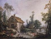 Francois Boucher Landscape with a Watermill china oil painting reproduction